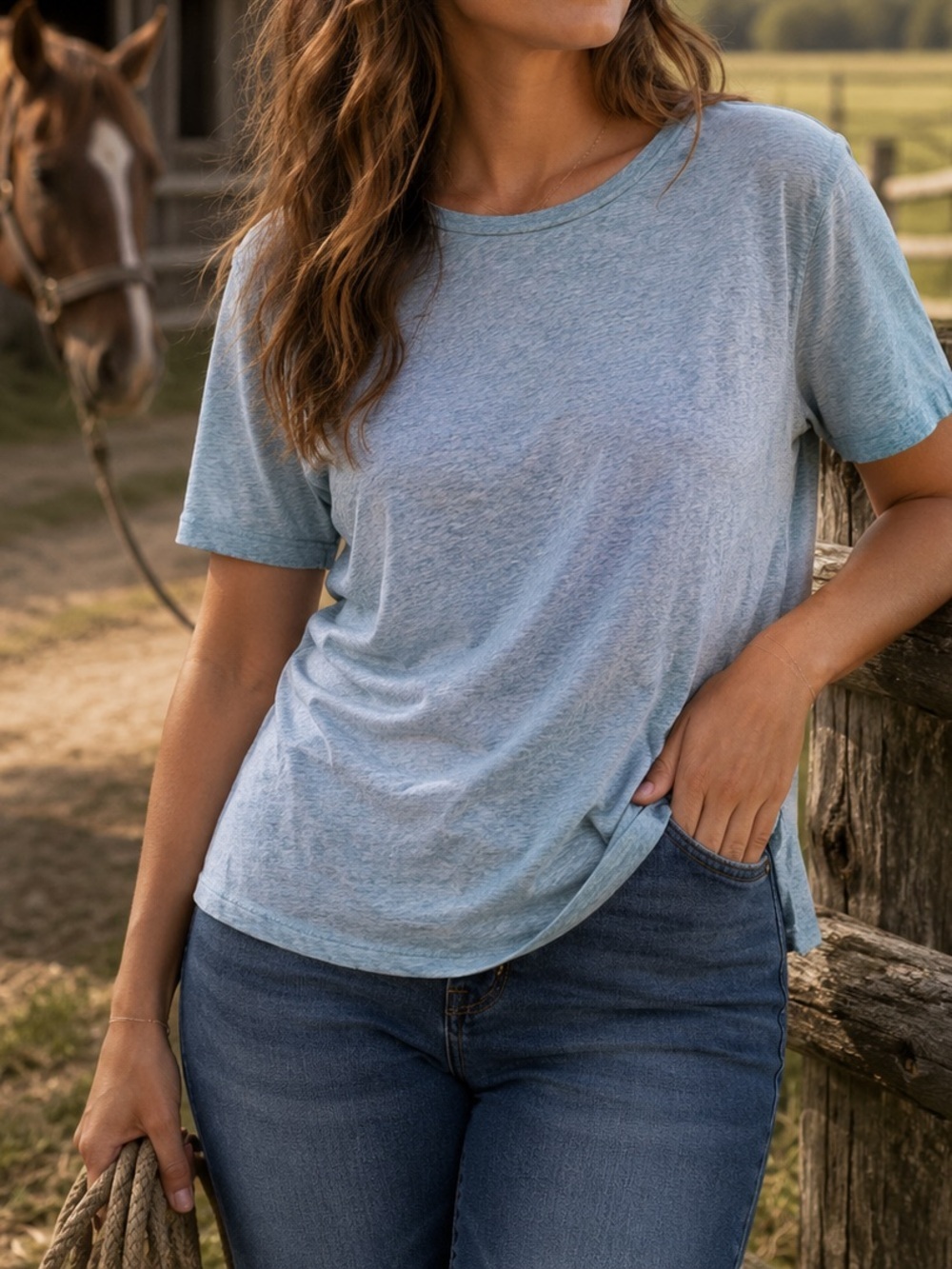 Eileen Fisher Short Sleeve Top Basic T-Shirt Size Medium